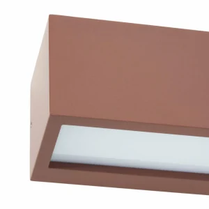 Lucande applique d'extérieur Bente, couleur rouille, aluminium, 11 cm^ Appliques Murales Extérieures