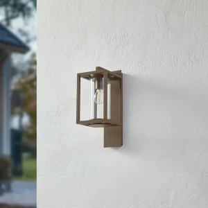 Lucande applique d'extérieur Ferda, suspendue, bronze, verre, IP44^ Luminaires De Terrasse