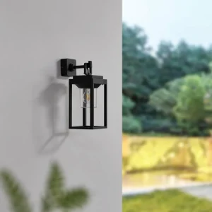 Lucande applique d'extérieur Milanka, noir, aluminium, 43 cm^ Appliques Murales Extérieures