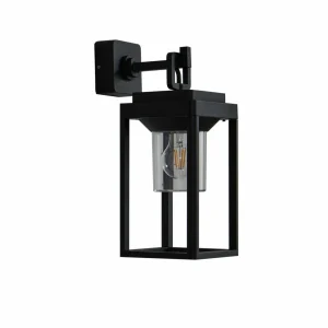 Lucande applique d'extérieur Milanka, noir, aluminium, 43 cm^ Appliques Murales Extérieures