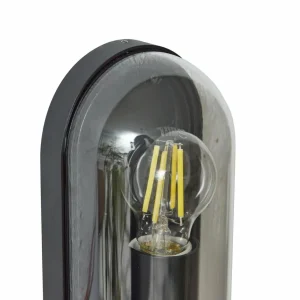 Lucande applique d'extérieur Serine, 25,5 cm, noir, aluminium^ Luminaires De Terrasse
