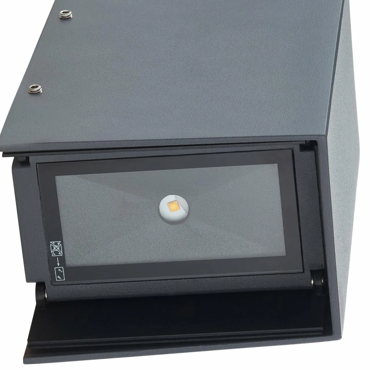 lucande_applique_murale_led_kimian_hauteur__cm_anthracite_ip_5.webp Lucande applique murale LED Kimian, hauteur 17 cm, anthracite, IP54^ Appliques Murales Extérieures