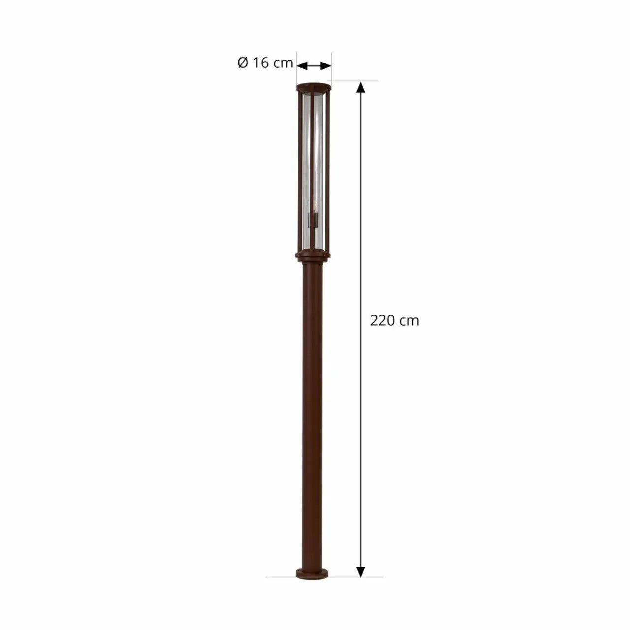 lucande_borne_lumineuse_alivaro_couleur_rouille_aluminium__cm_e_1.webp Lucande Borne lumineuse Alivaro, couleur rouille, aluminium, 220 cm, E27^ Bornes Éclairage Extérieur