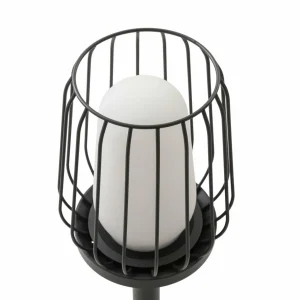 Lucande Borne lumineuse Chandan, 80 cm, noir, aluminium^ Bornes Éclairage Extérieur