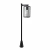 Lucande Borne lumineuse Siveta, 100 cm, à 1 lampe, noir, alu^ Bornes Éclairage Extérieur