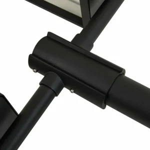 Lucande luminaire d'extérieur Siveta, 240 cm, à 2 lampes, noir, alu^ Lampadaires D'Extérieur