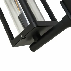 Lucande luminaire d'extérieur Siveta, 240 cm, à 2 lampes, noir, alu^ Lampadaires D'Extérieur