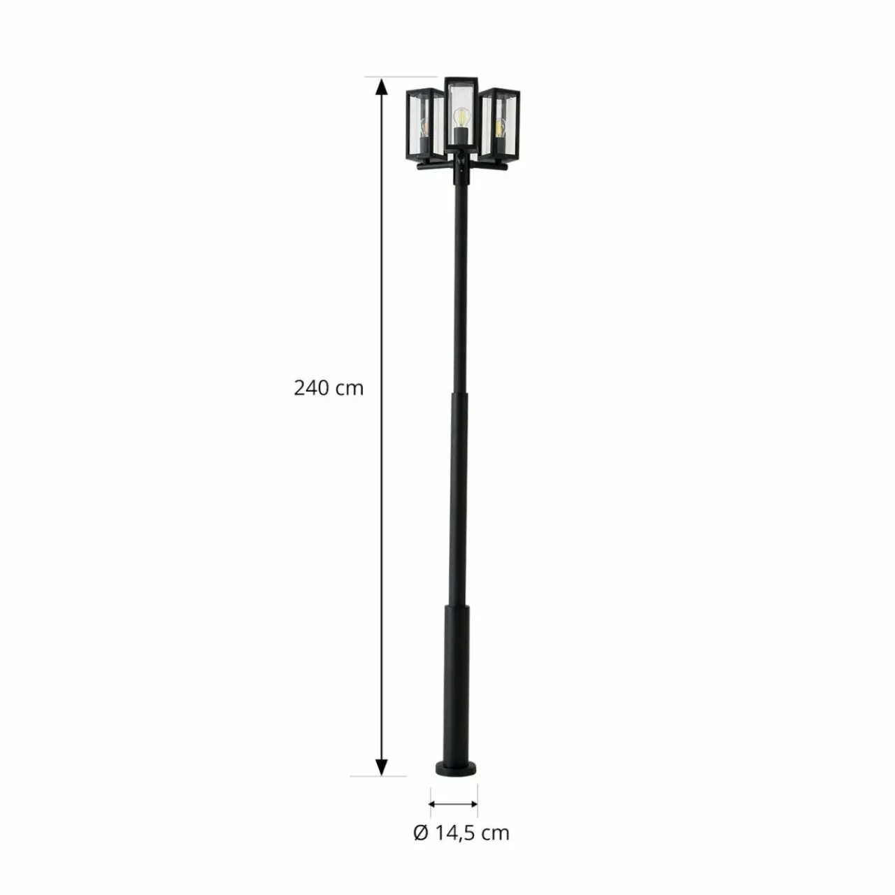 lucande_luminaire_dextrieur_siveta__cm__lampes_noir_alu_1.webp Lucande luminaire d'extérieur Siveta, 240 cm, 3 lampes, noir, alu^ Lampadaires D'Extérieur