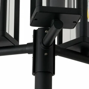 Lucande luminaire d'extérieur Siveta, 240 cm, 3 lampes, noir, alu^ Lampadaires D'Extérieur