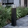 Lucande luminaire pour socle Keke, hauteur 50 cm, anthracite, aluminium^ Potelets Extérieurs