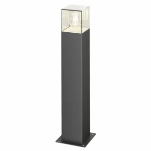 Lucande luminaire pour socle Keke, hauteur 50 cm, anthracite, aluminium^ Potelets Extérieurs