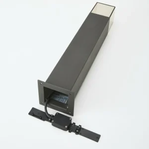 Lucande luminaire pour socle Keke, hauteur 50 cm, anthracite, aluminium^ Potelets Extérieurs