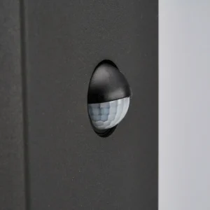 Lucande luminaire pour socle Kiran, capteur, gris graphite, aluminium, 60^ Potelets Extérieurs Avec Détecteur