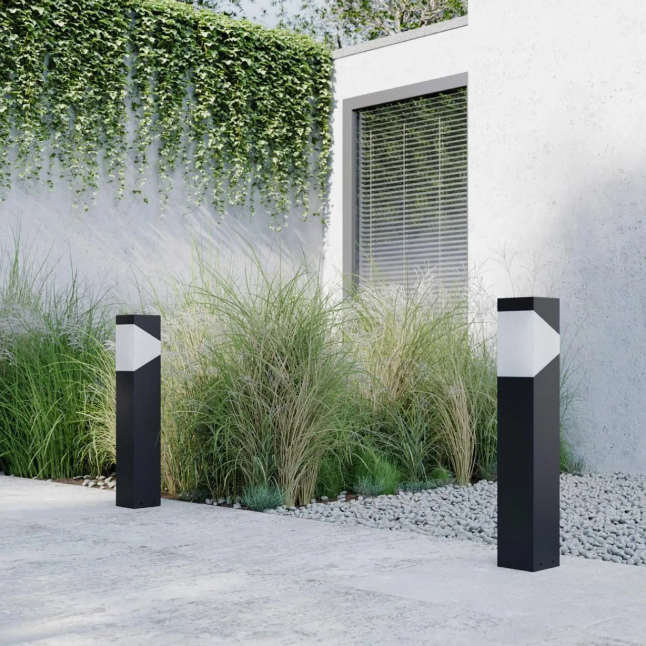 lucande_luminaire_pour_socle_kiran_gris_graphite_aluminium__cm_0.webp Lucande luminaire pour socle Kiran, gris graphite, aluminium, 60 cm^ Potelets Extérieurs