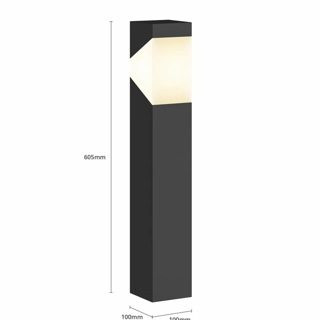 lucande_luminaire_pour_socle_kiran_gris_graphite_aluminium__cm_2.webp Lucande luminaire pour socle Kiran, gris graphite, aluminium, 60 cm^ Potelets Extérieurs