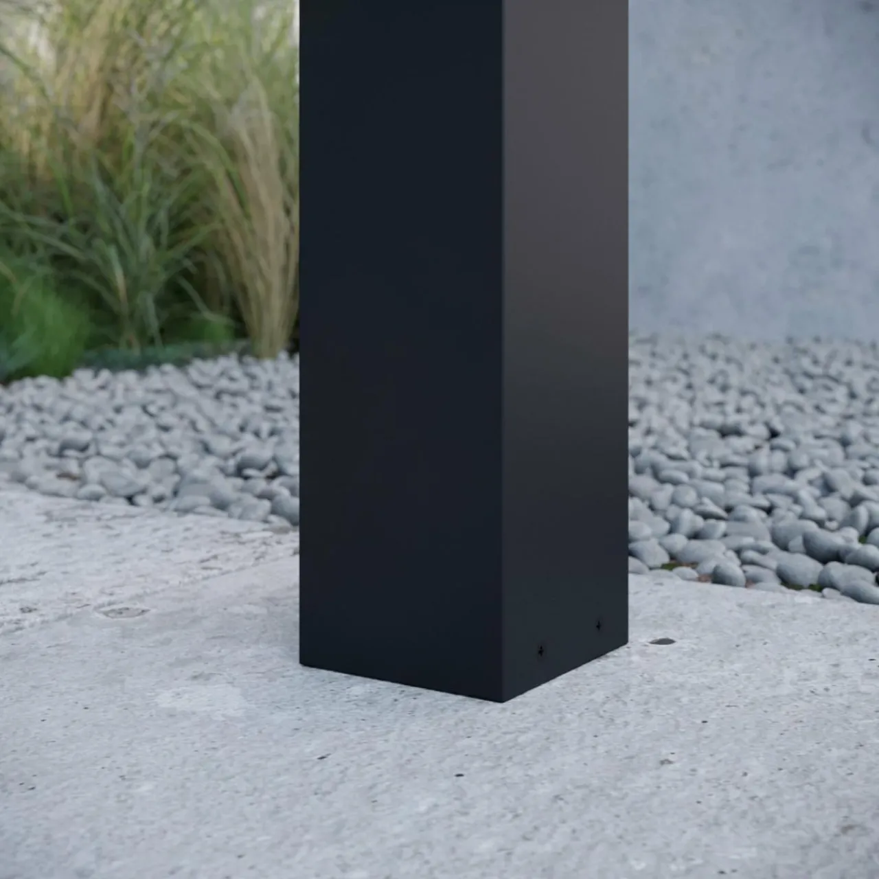 lucande_luminaire_pour_socle_kiran_gris_graphite_aluminium__cm_3.webp Lucande luminaire pour socle Kiran, gris graphite, aluminium, 60 cm^ Potelets Extérieurs