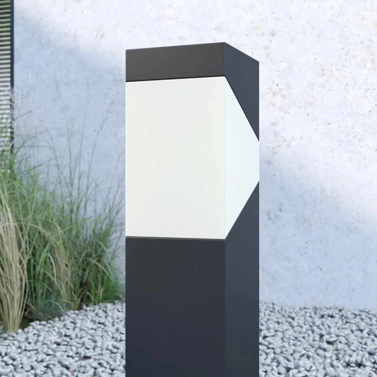 lucande_luminaire_pour_socle_kiran_gris_graphite_aluminium__cm_4.webp Lucande luminaire pour socle Kiran, gris graphite, aluminium, 60 cm^ Potelets Extérieurs