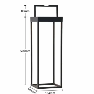 Lucande Lynzy lampe solaire LED, noire, 58,3 cm^ Lampes Décoratives