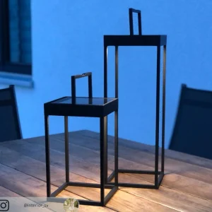 Lucande Lynzy lampe solaire LED, noire, 58,3 cm^ Lampes Décoratives