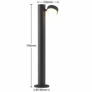 Lucande Marvella borne lumineuse, 1 lampe, 75 cm^ Bornes Éclairage Extérieur