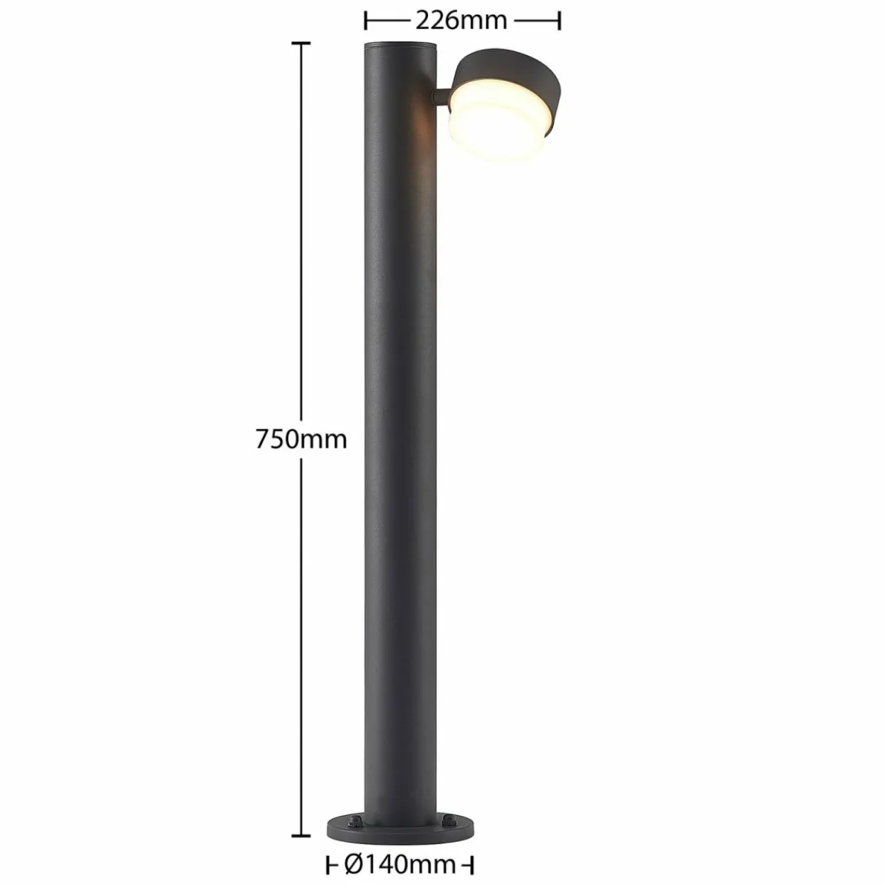 lucande_marvella_borne_lumineuse__lampe_cm_2.webp Lucande Marvella borne lumineuse, 1 lampe, 75 cm^ Bornes Éclairage Extérieur
