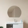 Lucande miroir LED Celestiel, semi-circulaire, CCT, Ø 50 cm^ Meubles & Aménagements