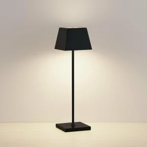 Lucande Patini lampe à poser LED extérieur, noire^ Lampes Décoratives