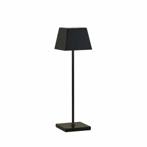 Lucande Patini lampe à poser LED extérieur, noire^ Lampes Décoratives