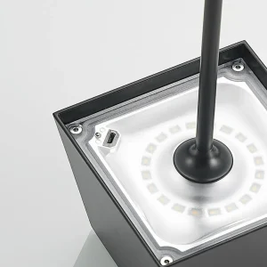 Lucande Patini lampe à poser LED extérieur, noire^ Lampes Décoratives