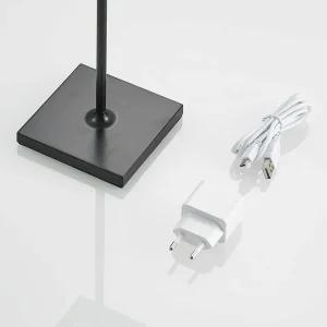 Lucande Patini lampe à poser LED extérieur, noire^ Lampes Décoratives