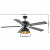 Lucande ventilateur de plafond avec lumière Shamoian, silencieux, Ø 130 cm^ Ventilateurs