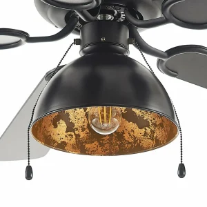 Lucande ventilateur de plafond avec lumière Shamoian, silencieux, Ø 130 cm^ Ventilateurs