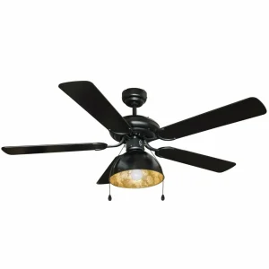 Lucande ventilateur de plafond avec lumière Shamoian, silencieux, Ø 130 cm^ Ventilateurs