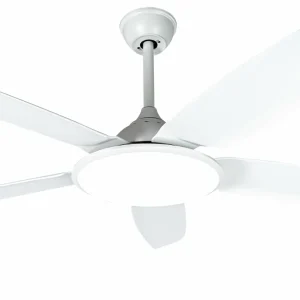 Lucande Ventilateur de plafond LED Divian, blanc, DC, silencieux, CCT^ Ventilateurs