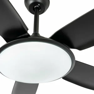Lucande Ventilateur de plafond LED Divian, noir, DC, silencieux, CCT^ Ventilateurs