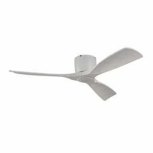 Lucande Ventilateur de plafond LED intelligent Moneno, blanc, DC, Tuya^ Ventilateurs