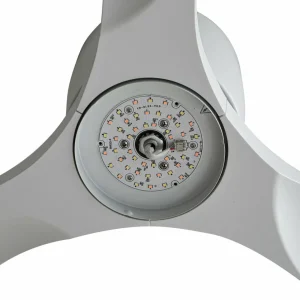 Lucande Ventilateur de plafond LED intelligent Moneno, blanc, DC, Tuya^ Ventilateurs