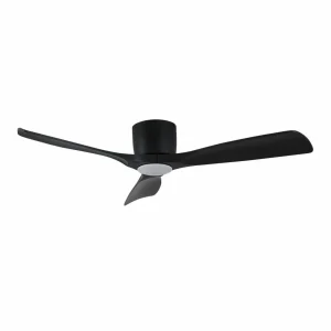 Lucande Ventilateur de plafond LED intelligent Moneno, noir, DC, Tuya^ Ventilateurs