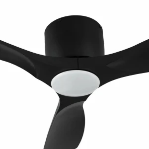 Lucande Ventilateur de plafond LED intelligent Moneno, noir, DC, Tuya^ Ventilateurs