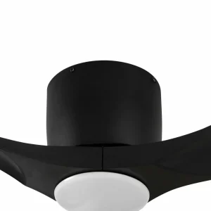 Lucande Ventilateur de plafond LED intelligent Moneno, noir, DC, Tuya^ Ventilateurs