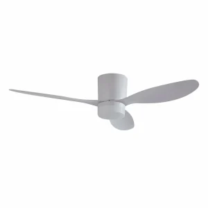 Lucande Ventilateur de plafond LED Kayu, blanc, DC, silencieux, Ø 132 cm^ Ventilateurs