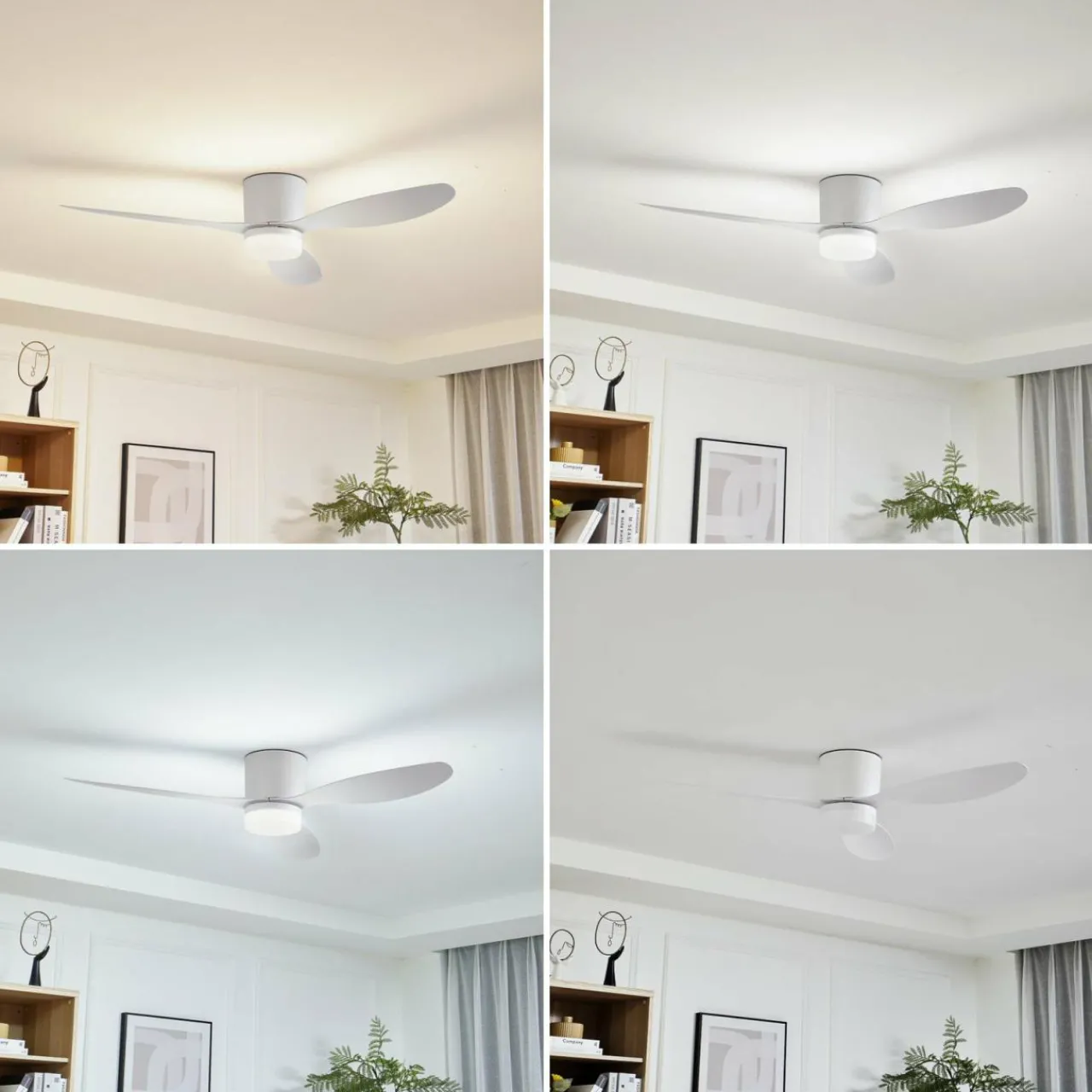 lucande_ventilateur_de_plafond_led_kayu_blanc_dc_silencieux___cm_6.webp Lucande Ventilateur de plafond LED Kayu, blanc, DC, silencieux, Ø 132 cm^ Ventilateurs