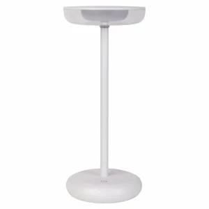 Näve Luminaire de terrasse rechargeable LED Pasi, blanc hauteur 26 cm métal^ Lampes Décoratives