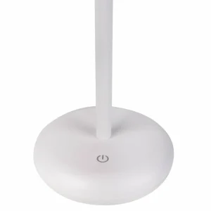 Näve Luminaire de terrasse rechargeable LED Pasi, blanc hauteur 26 cm métal^ Lampes Décoratives