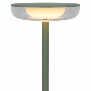 Näve Luminaire de terrasse rechargeable LED Pasi, menthe hauteur 26 cm métal^ Lampes Décoratives