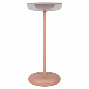 Näve Luminaire de terrasse rechargeable LED Pasi, rose hauteur 26 cm métal Touch^ Lampes Décoratives