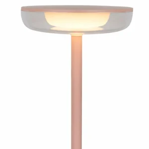 Näve Luminaire de terrasse rechargeable LED Pasi, rose hauteur 26 cm métal Touch^ Lampes Décoratives