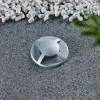 Lucande Luminaire encastré dans le sol Milara, à 4 lampes, aluminium^ Spots Encastrés Dans Le Sol D'Extérieur
