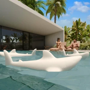Goodnight Light Luminaire LED rechargeable BOBB the shark lamp, flottant, RGBW^ Lampes Décoratives