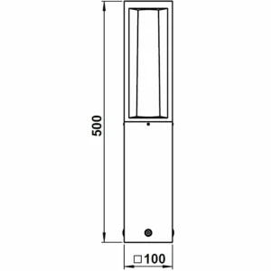Albert Leuchten Luminaire pour socle aluminium moderne 936 noir^ Potelets Extérieurs